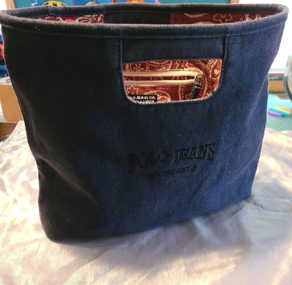 Polo Jeans Co vintage denim top handle purse retro western Y2K Classic